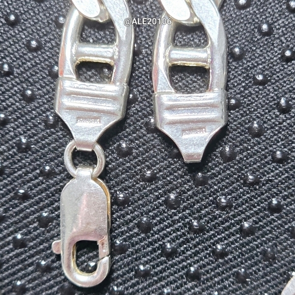 925 Sterling Silver Unisex Chain Necklace Size: 22" - Picture 5 of 7